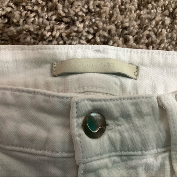 Joe’s Jeans The Icon Crop Mid Rise Skinny Crop Jeans White Sz 25 Ankle - Picture 9 of 13